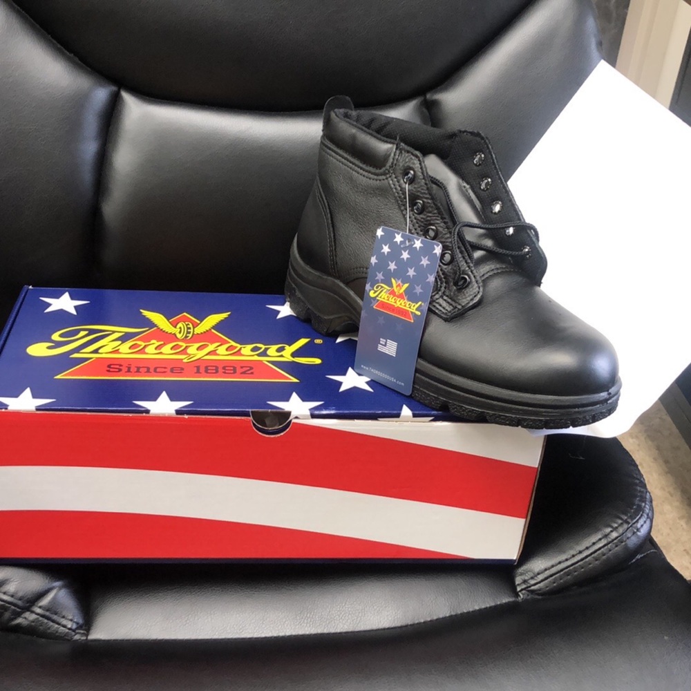 Postal clerk shoes- high top.